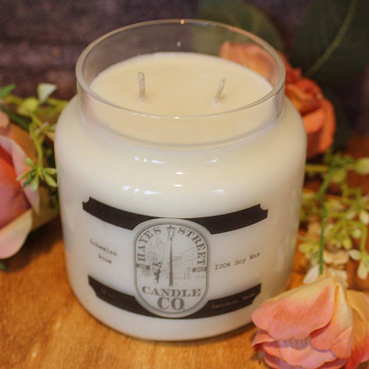 Hayes Street Candle Company - Wholesale Pot/gevulde kaars - Bohemian Rose Sojawas Dubbele Lont Kaars in Apothekerspot3