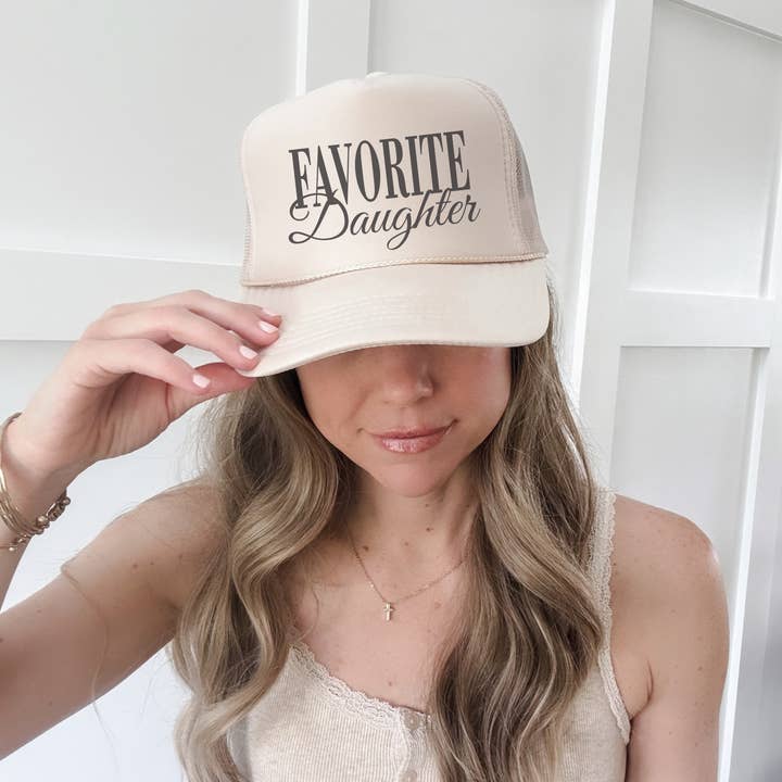 Favorite Daughter Trucker Hat for wholesale by Hey Jude Graphic Tees
