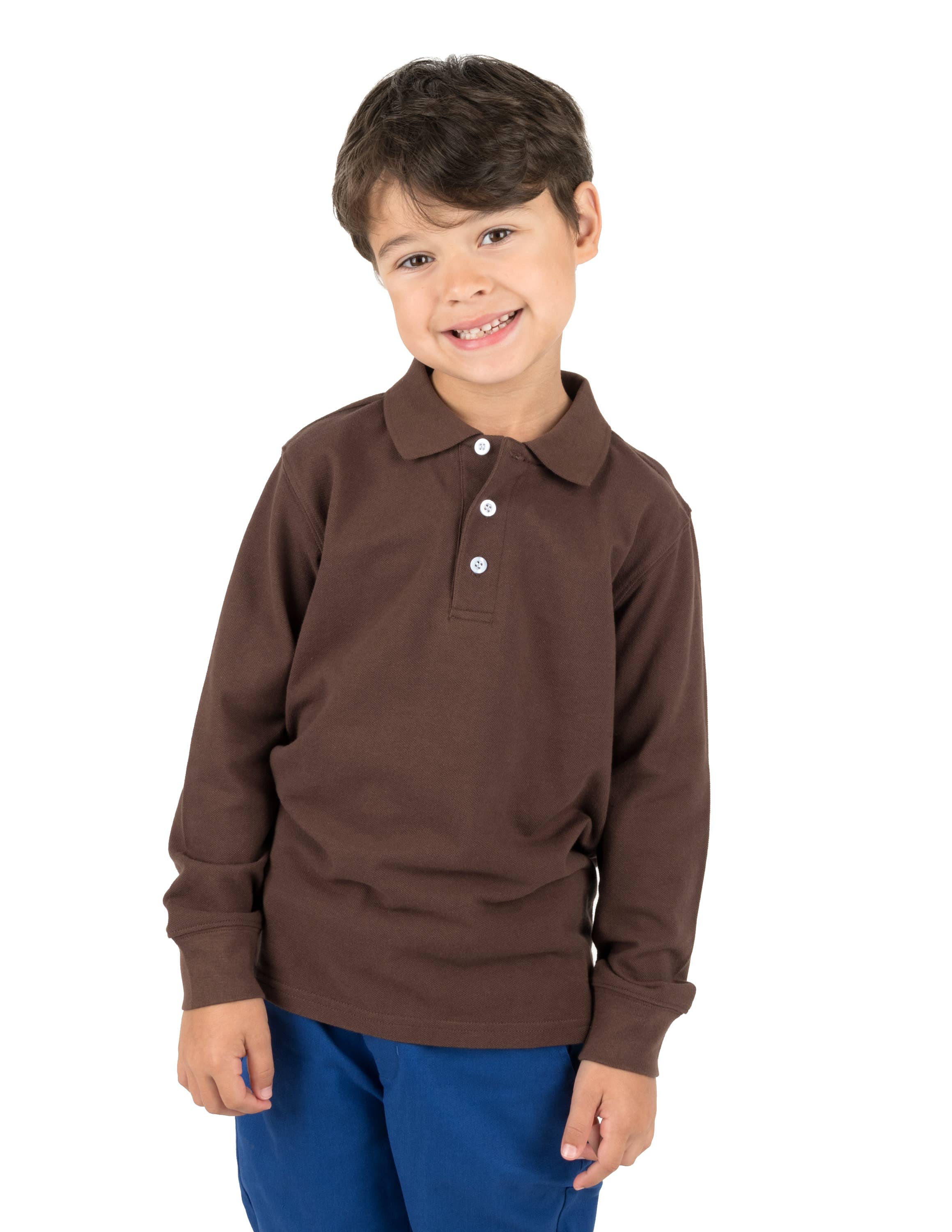 Leveret Pajamas – wholesale T-shirt – Kids – Kids Boys Long Sleeve Cotton Polo Shirt5