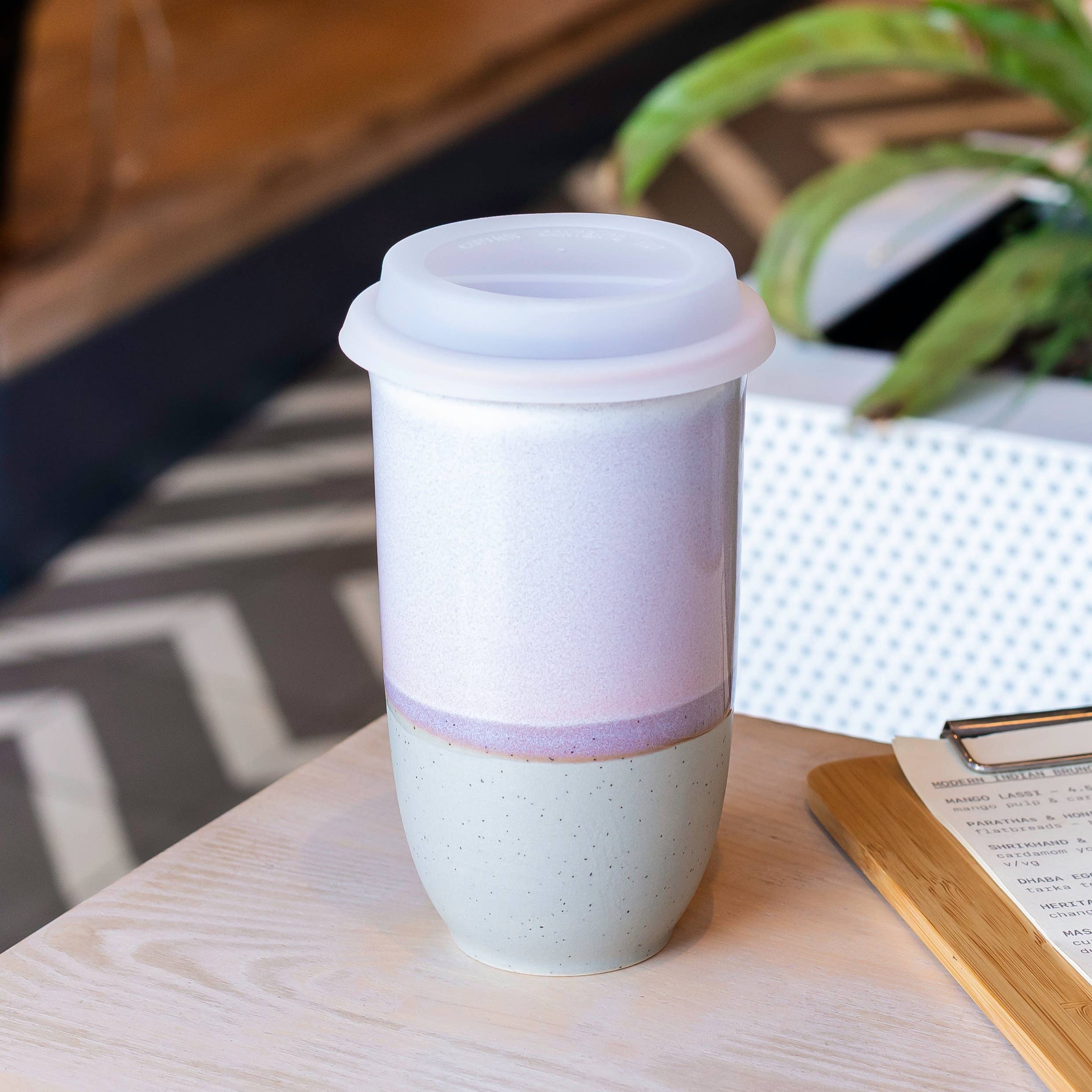 Nova Ceramics Travel Mugs - Wholesale Coffee Mug - Horizon Ceramic Travel Mug – 16oz with Lid & Sleeve6