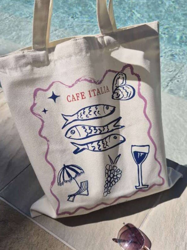 Tote Bag Cute Sardines Italia for wholesale by Melci Studio