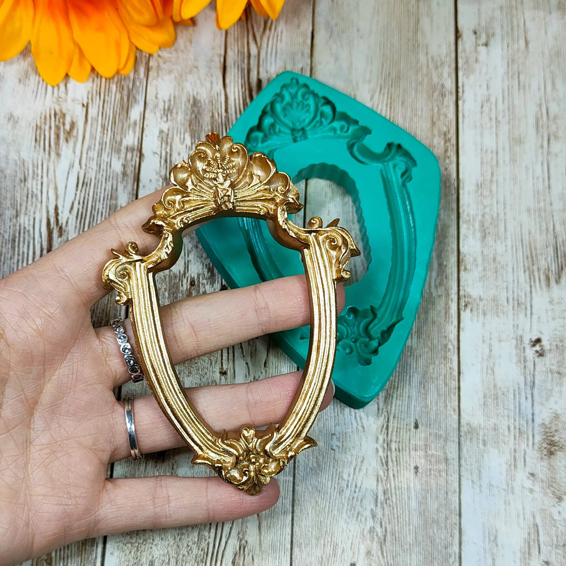 Serena Creazione di Serena Stampone - Wholesale DIY Craft Kit - Retro Frame Mold 8x12cm in silicone for resin and plaster