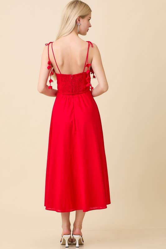 Main Strip - Wholesale Dress - Women's - Tie Belt Flare Midi Dress1