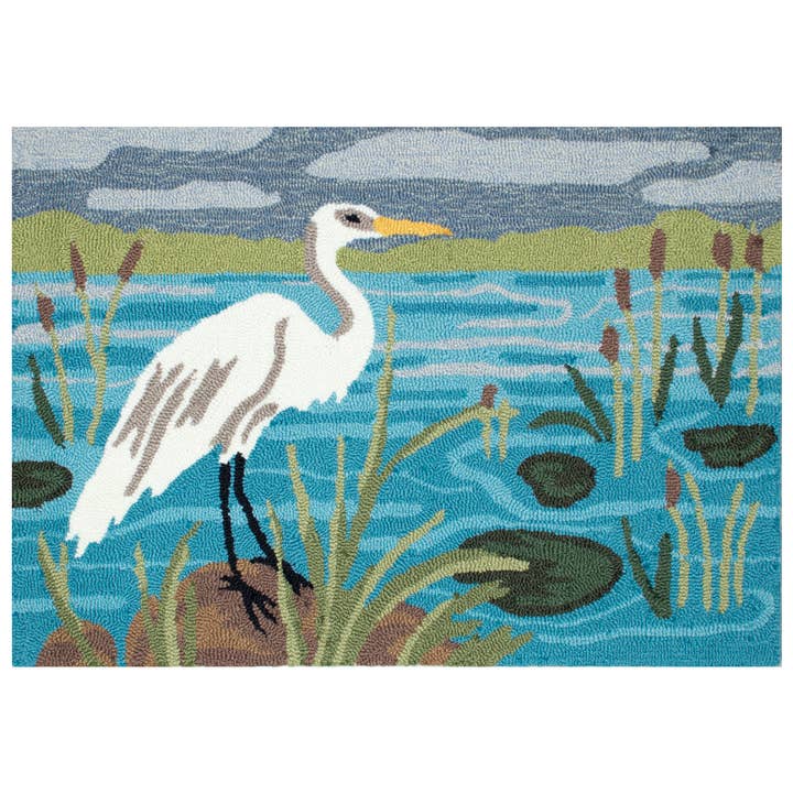 Frontporch Egret Indoor/Outdoor Area Rug Lake for wholesale on Faire