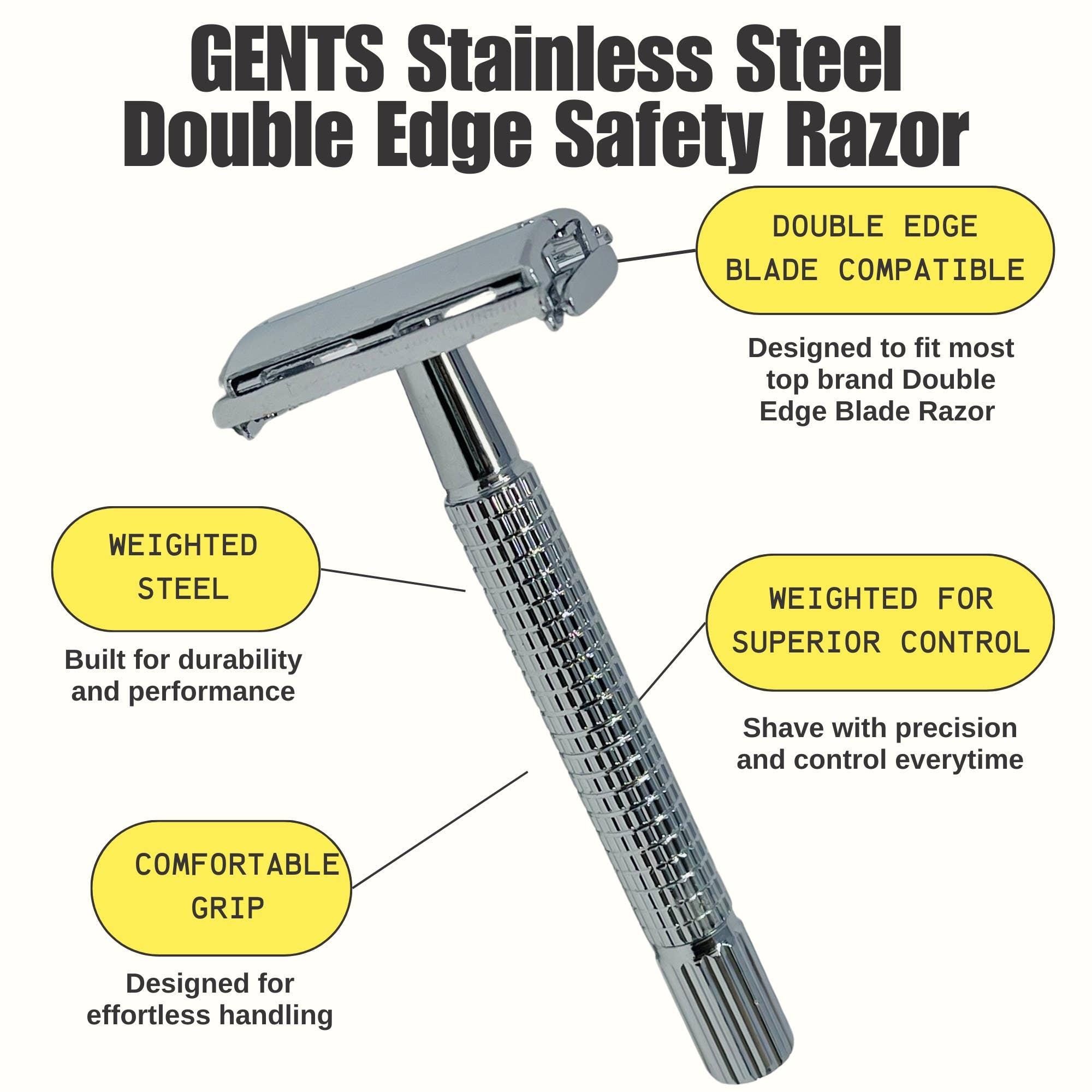 GENTS FINE GROOMING PRODUCTS - Vente Assortiment/kit de rasage - Homme - Kit de rasage 5 pièces - baume, blaireau, huile, rasoir, crème et sac3