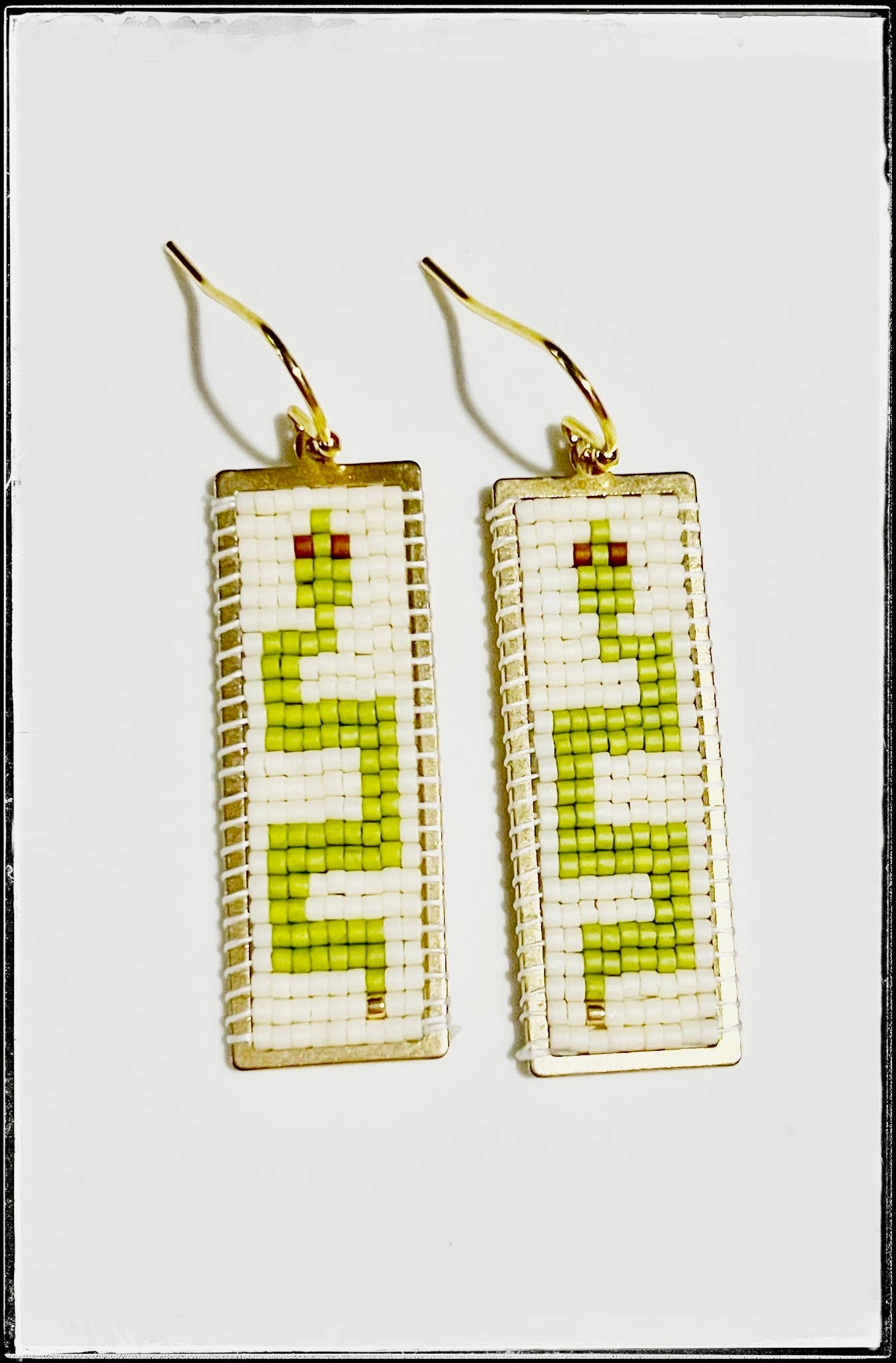 GentrybyJenna - Wholesale Dangle Earrings - Glass Seed Bead Brass Charm Dangle Earring Snake Miyuki0