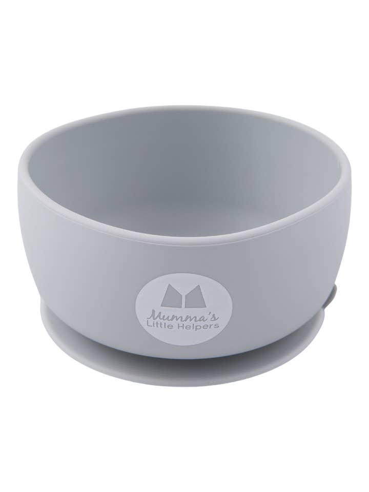 Baby & Toddler Training Silicone Suction Bowl - Grey for wholesale by Mumma's Little Helpers