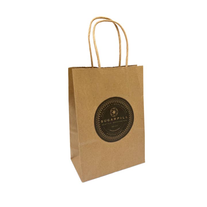 Kis Paper - Wholesale Gift Bag - Custom Print Gem 5.3"x3.5"x8.5" Kraft Paper Bags
