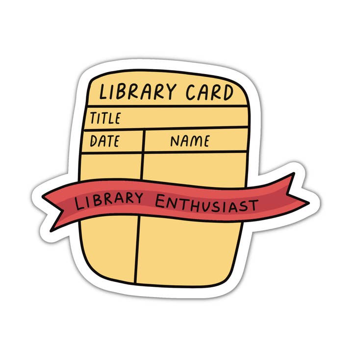 Library Enthusiast Bookish Vinyl Sticker for wholesale by Fluffmallow (Custom duties for USA are pre-paid by us)