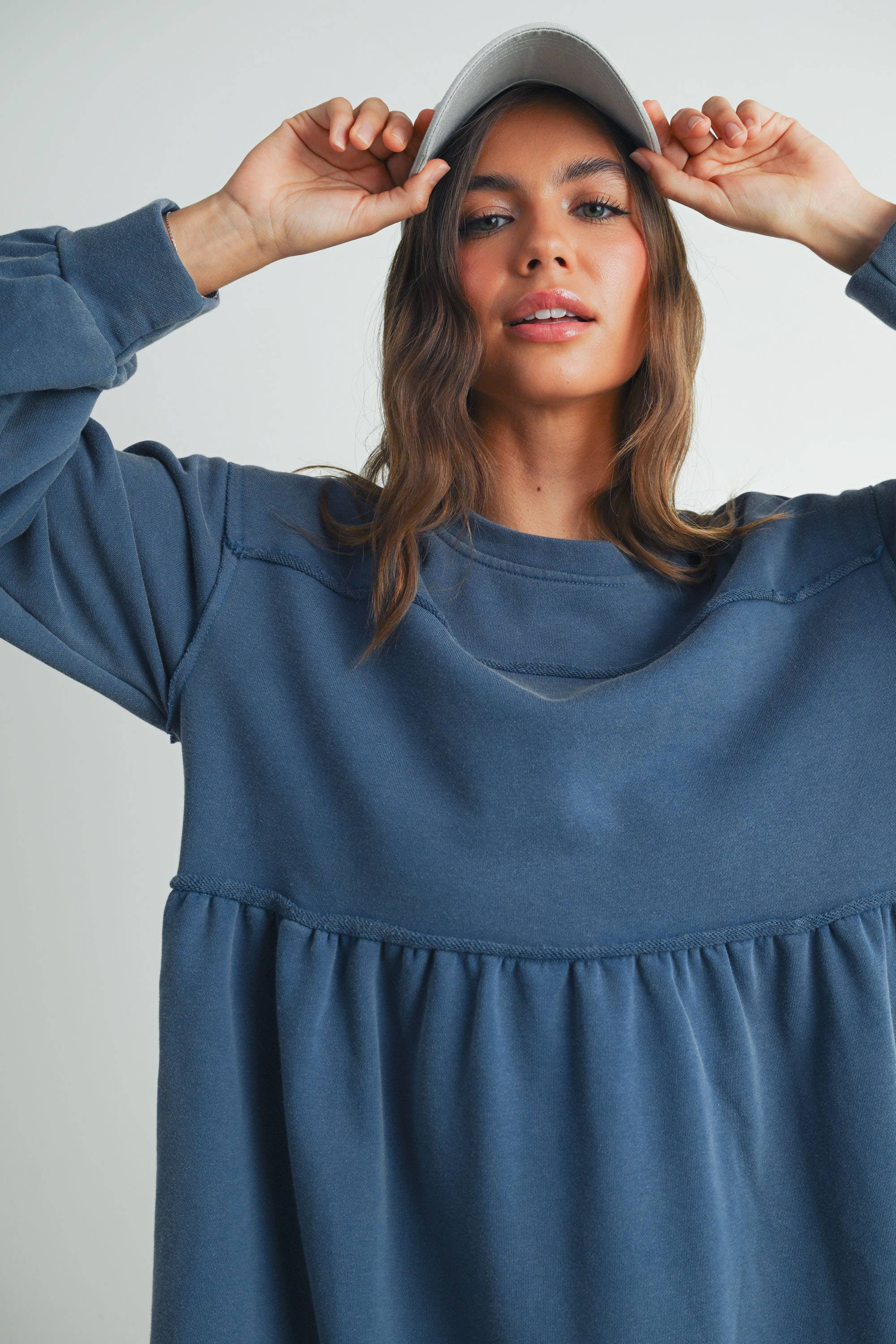 BUTTERMELON – wholesale Dress – Women's – Fall Full Sleeve Winter Mini Dress - BMD750718