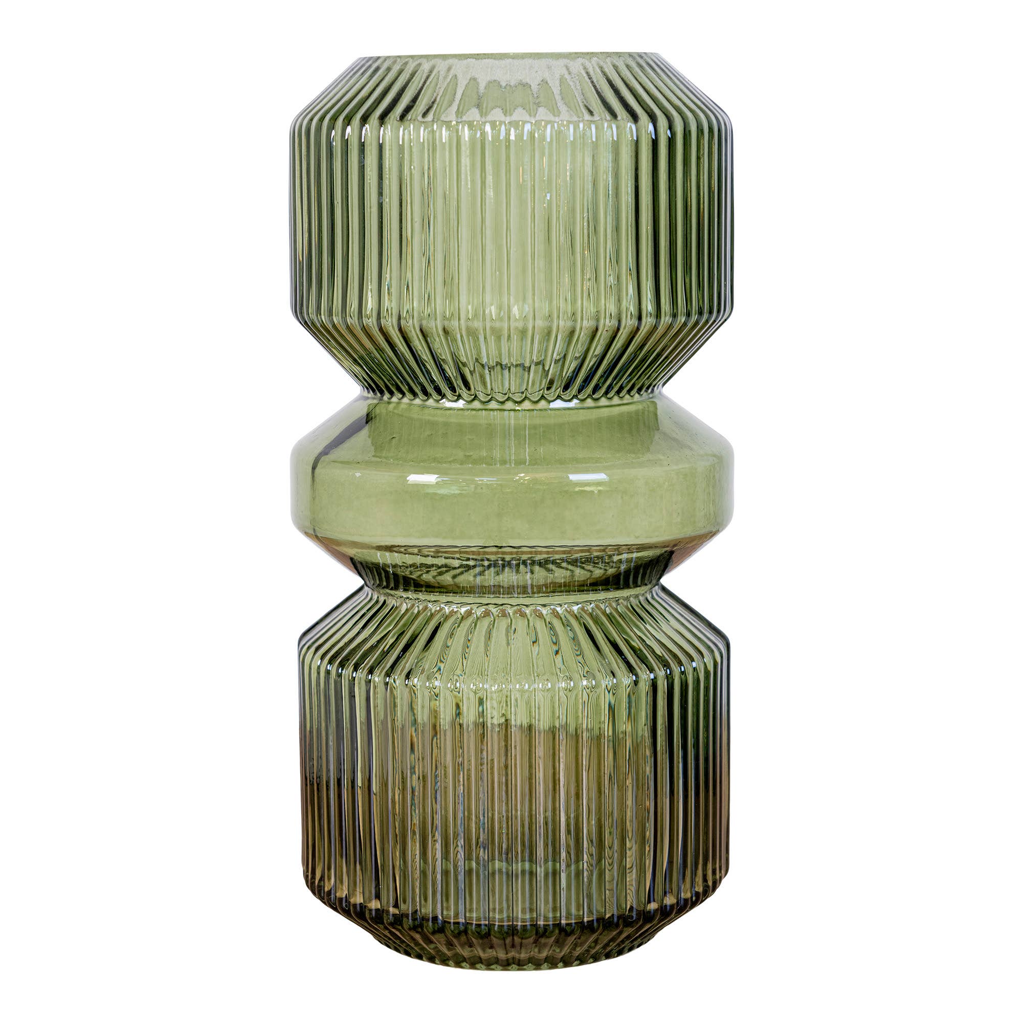 Glass Vase - Vase in green glass Ø12x25 cm for wholesale on Faire1