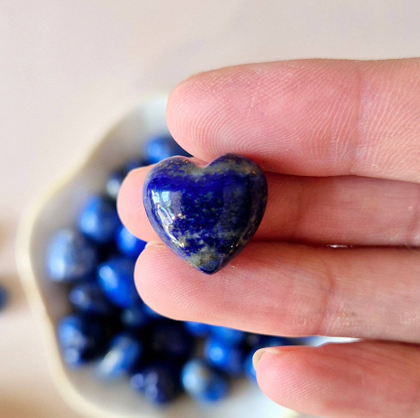 Moonlight Gemstones - Wholesale Spiritual Stone/Crystal - Mini Gemstone Heart Pocket Stone – Lapis Lazuli (1.5 cm) for crystal confetti1