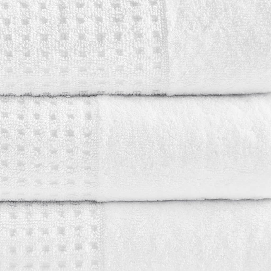 Olliix - Wholesale Towel Set - Spa Waffle 6-Piece Bath Towel Set [Certified], White1
