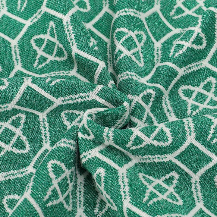 Verde Abito in Maglia 19Y con Bottoni di Perla e Finto Colletto Polo a V in vendita all'ingrosso su Faire13