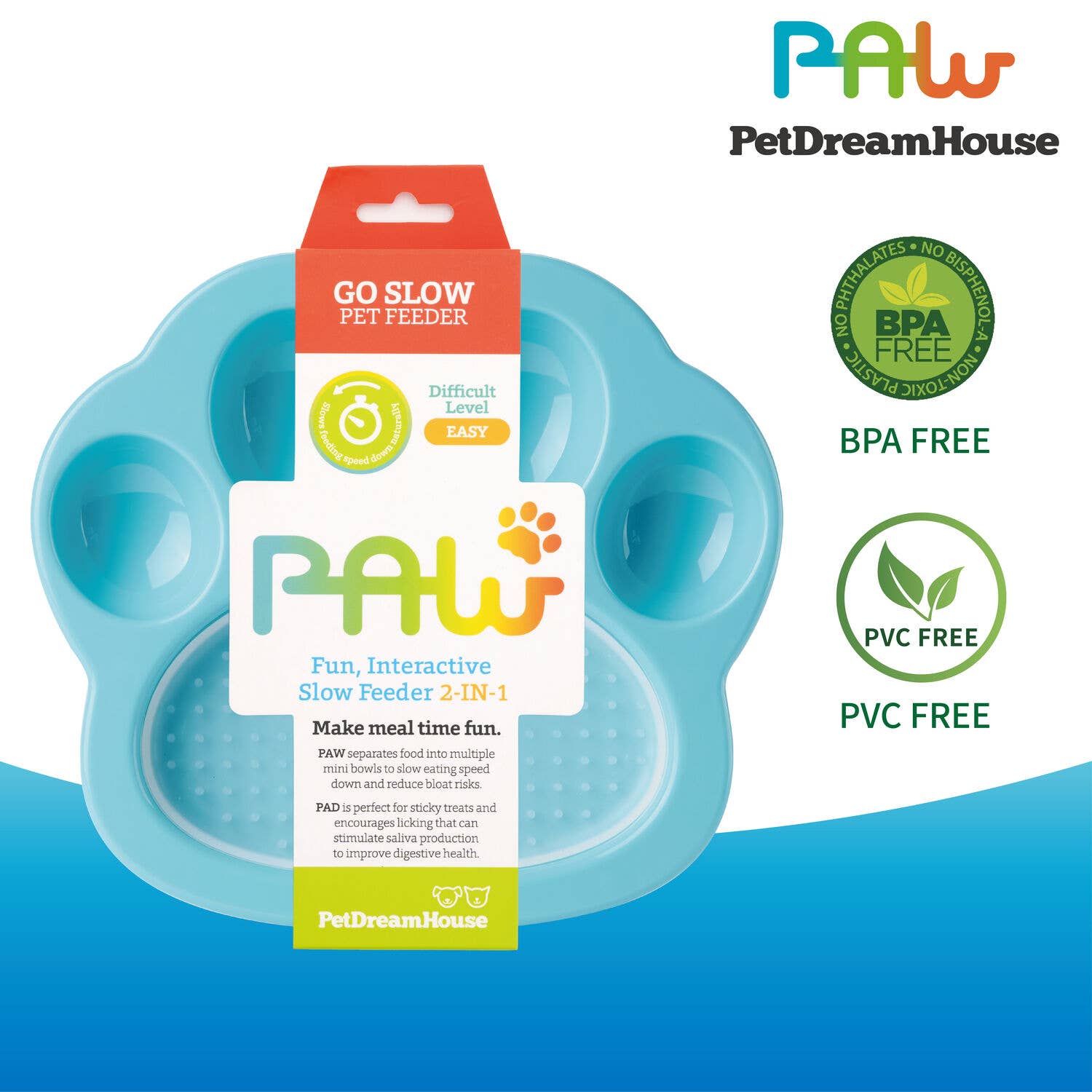 PetDreamHouse – wholesale Pet bowl – Cat/dog – PetDreamHouse PAW 2-IN-1 Mini Slow Feeder & Lick Pad8