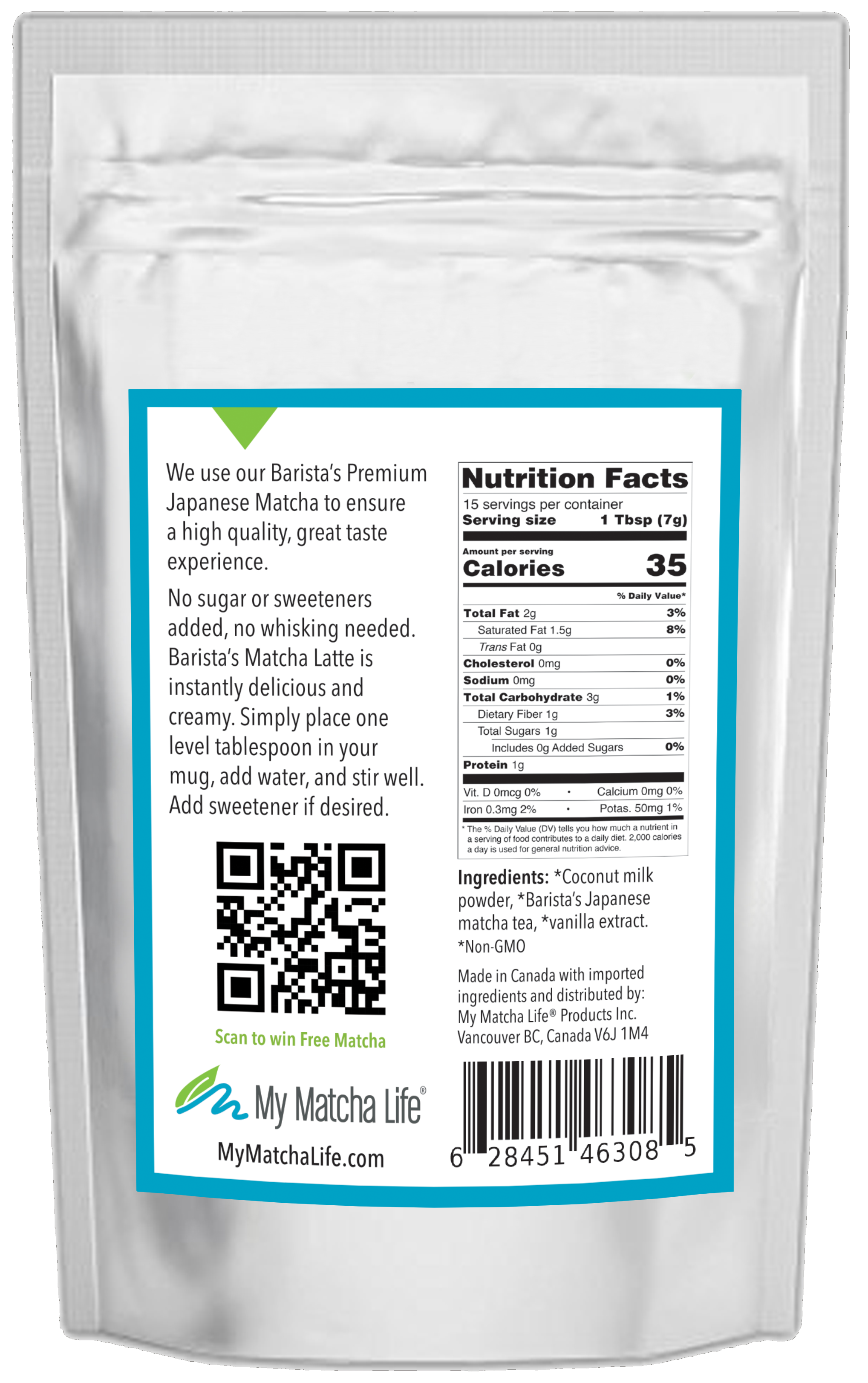 My Matcha Life Products Inc. - Wholesale Health/Detox Tea - Barista's Premium Matcha Latte - Vanilla1