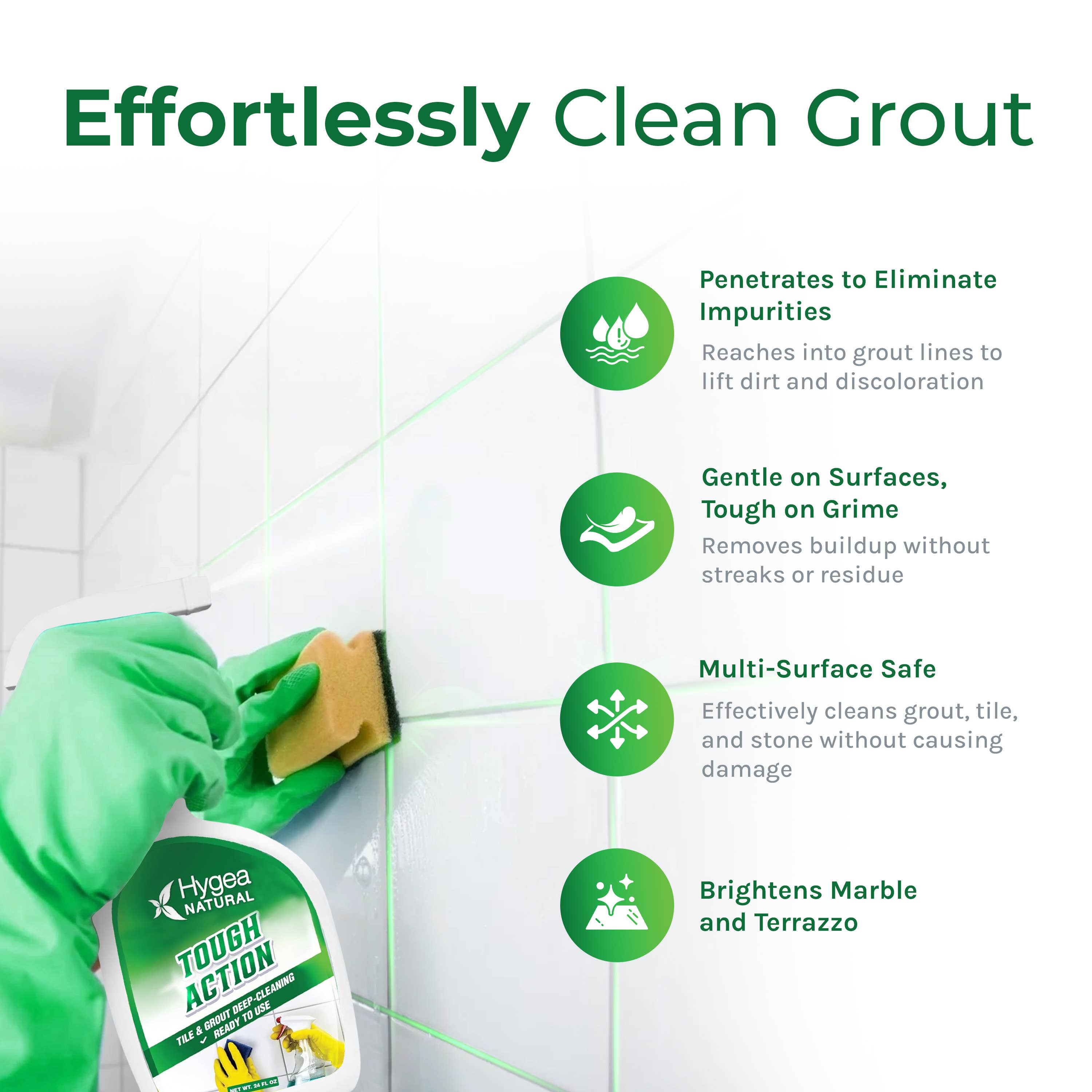 Hygea Natural - Wholesale Shower Cleaner - Tough Action Tile & Grout Deep Cleaning- Condition & enhance3