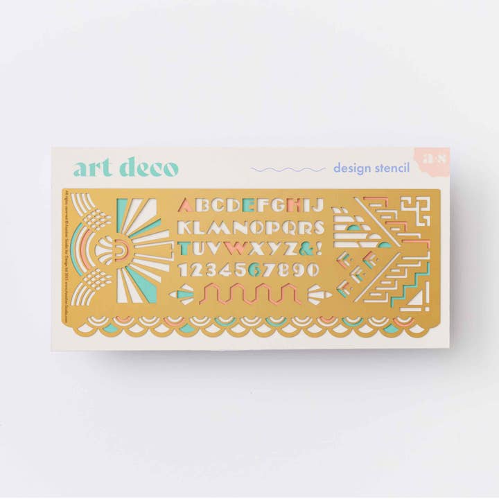 Another Studio - Wholesale Stencil/Craft Die - Art Deco Design, Art & Craft drawing Stencil in brass metal