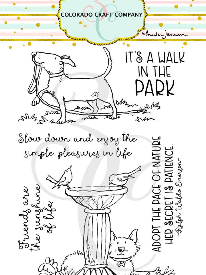 AJ547 Anita Jeram ~ Birdbath Friends for wholesale by Colorado Craft Company