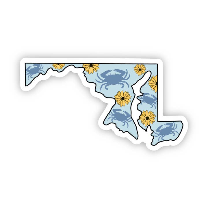 Jami Creates - Wholesale Sticker - Maryland Blue Crab State Sticker