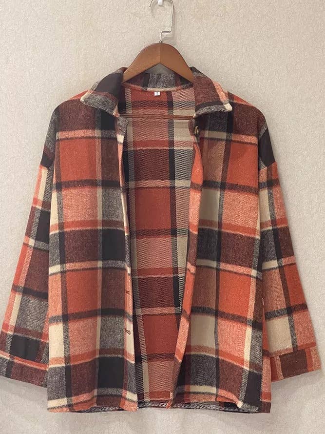 UNISHE - Vente Veste-chemise – femme - XC1238 Veste en flanelle à carreaux Femme11