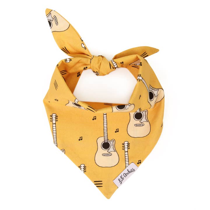 Acoustic Gold - Dog Bandana for wholesale by Lil' Archie's