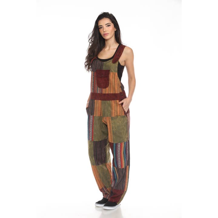 The Collection Royal / Royal Handicrafts – wholesale Overalls – Women's – Patchwork Cotton Boho Hippie Overall Jumper