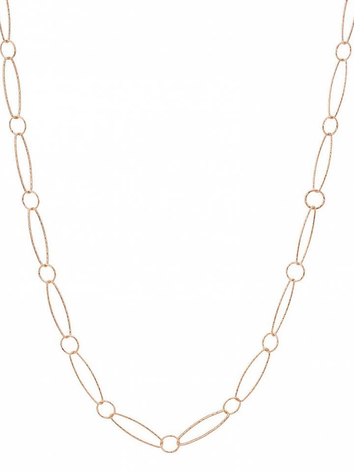 36" Rose Gold Diamond Cut Combo Necklace for wholesale by Sosie Designs