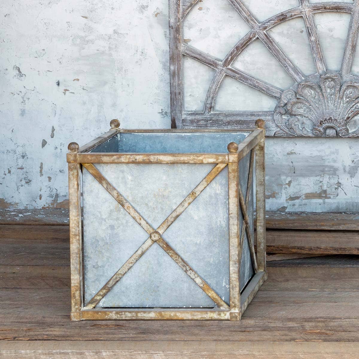 Park Hill Collection - Vente Jardinière - Petit Bac à Plantes en Métal pour Extérieur1