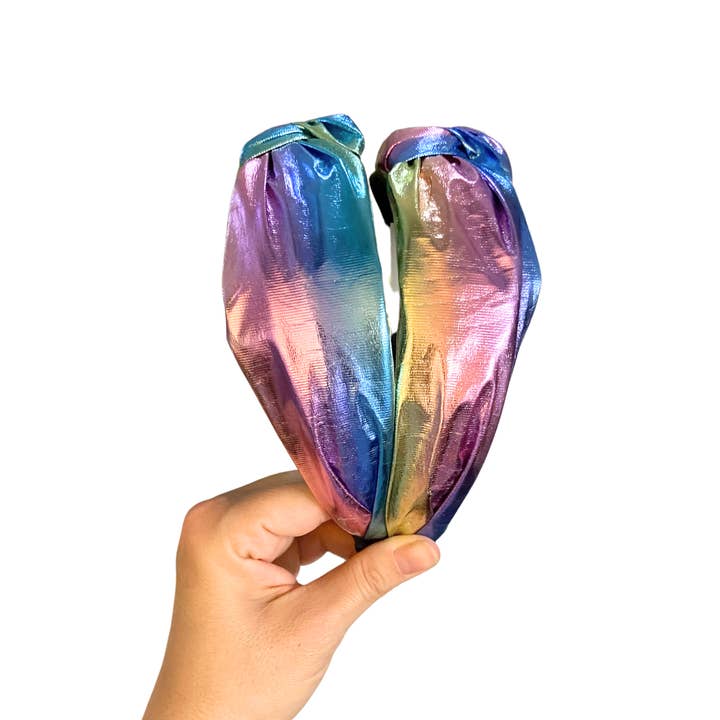 Valois Designs - Wholesale Fashion headband – women's - Rainbow Metallic Headband1