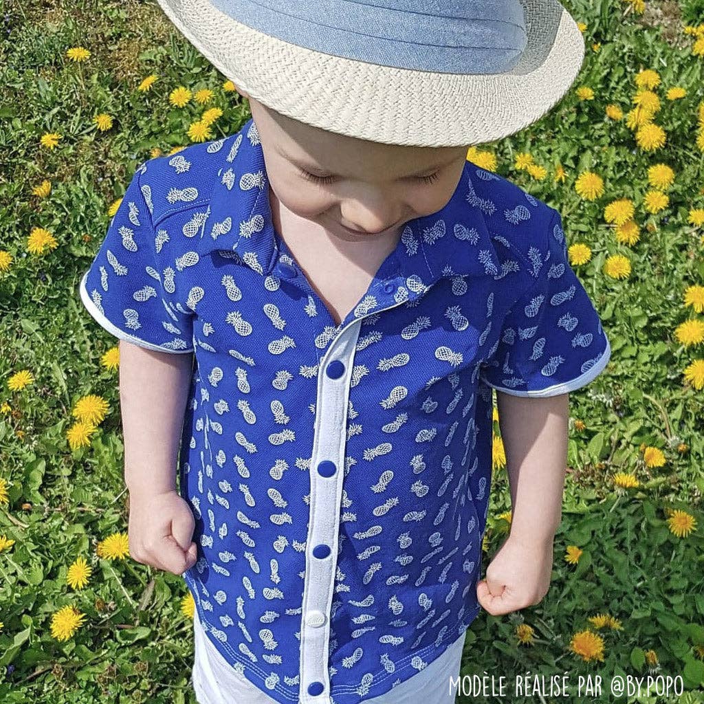 Super Bison – Engroshandel DIY-sysæt – Mønster skjorte Victor 2/12 år6