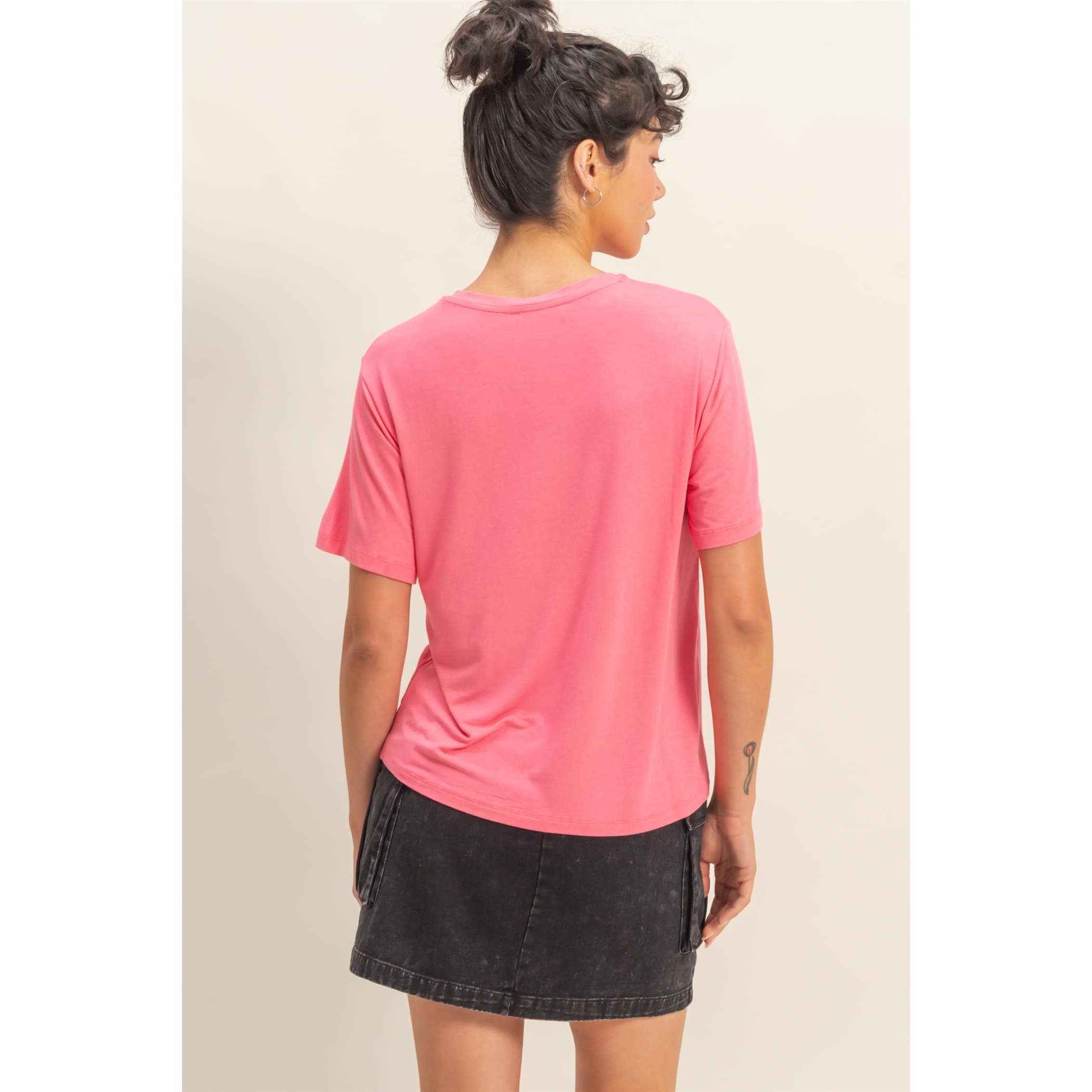 Double Zero - Venta al por mayor Camiseta - Mujer - Top clásico de cuello redondo con bolsillo y manga corta20