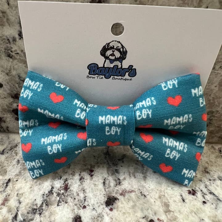 Baylor's Bow Ties - Wholesale Pet Bow Tie - Dog - Mamas Boy Pet Bow Tie, Cute dog bow tie