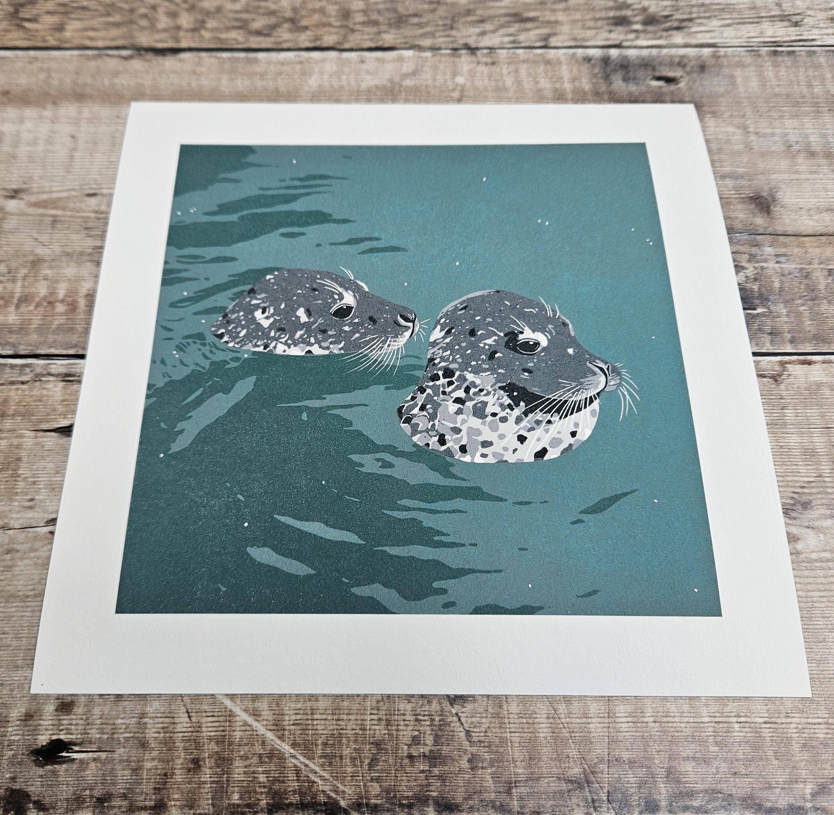 Flotsam Prints - Wholesale Art Print - Two Seals - Archival Quality Giclée Print1