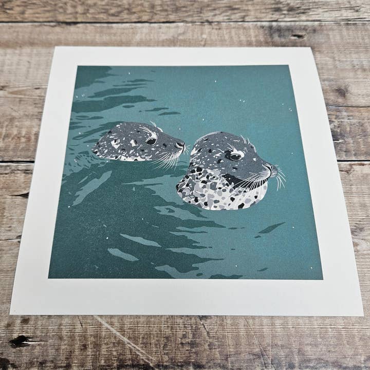 Flotsam Prints - Wholesale Art Print - Two Seals - Archival Quality Giclée Print1