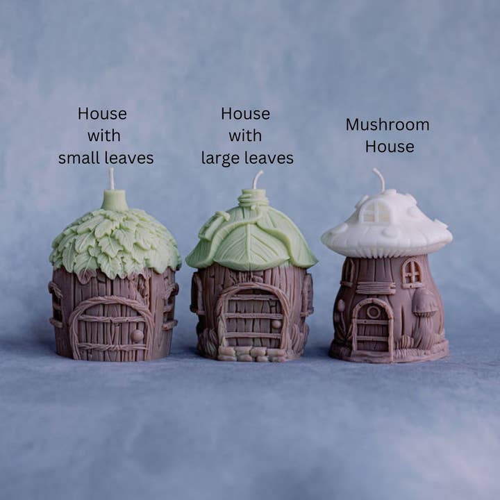 Verba candle co - Wholesale Novelty Candle - Easter Mushroom house candle, tabletop decor