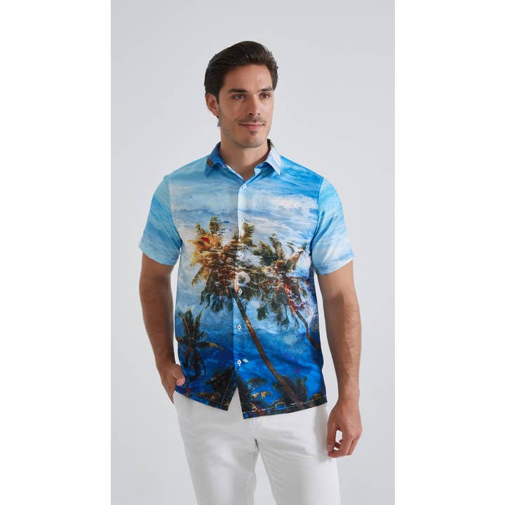 Chemisette à motifs en coupe droite pour la vente par Yves Enzo