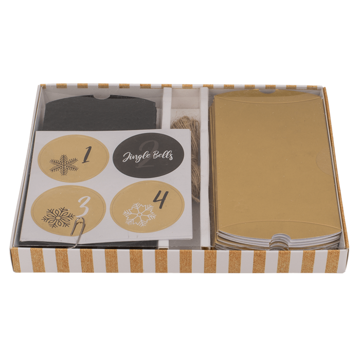 Out of the blue KG - Wholesale Advent Calendar - Black/gold colored advent calender,2