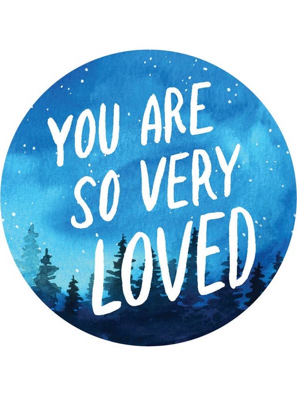 You Are So Loved Sticker – Watercolor Starry Night Vinyl for wholesale by Patience Creative