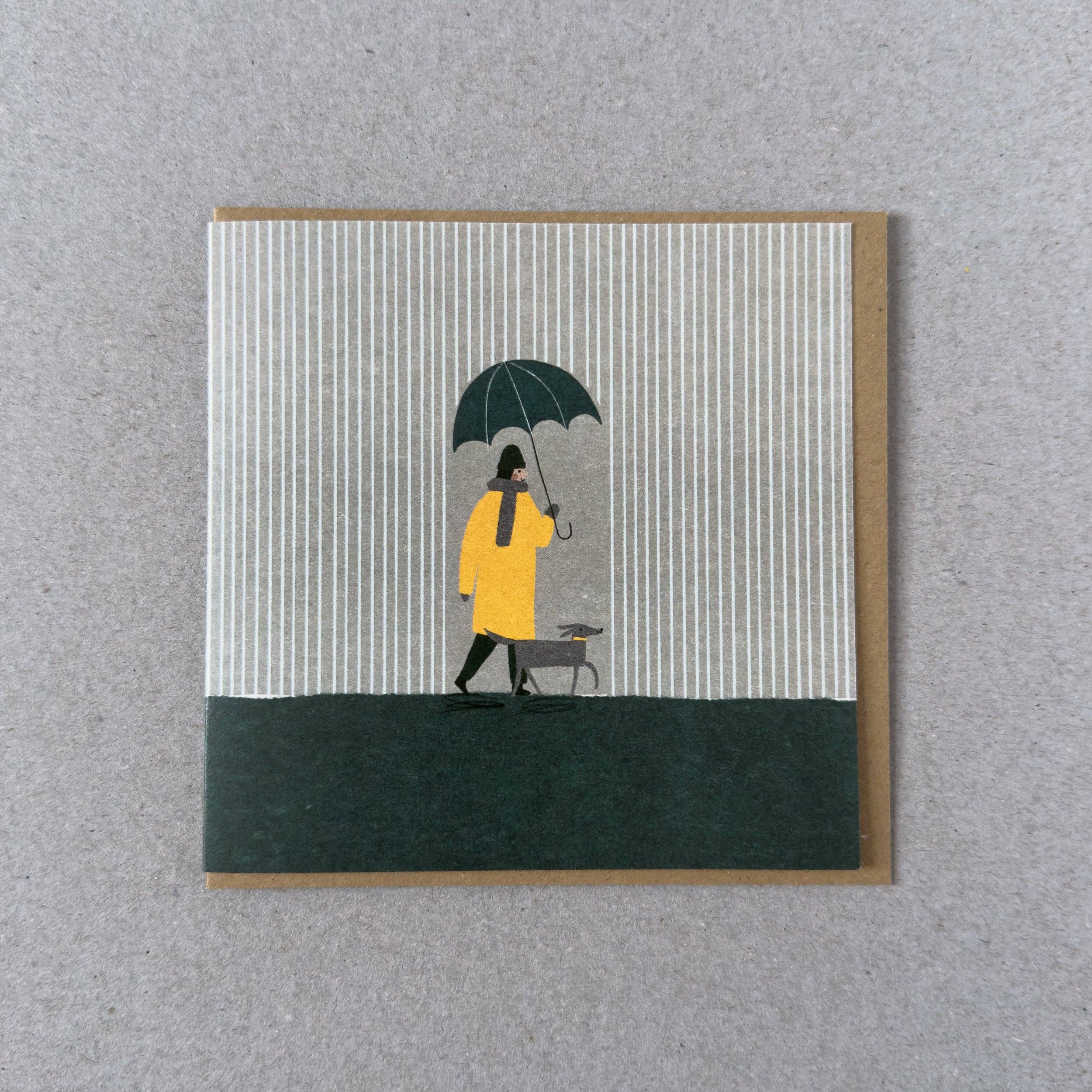 Oldfield Design Co – wholesale Everyday greeting card – Walk in the Rain Greetings Card1