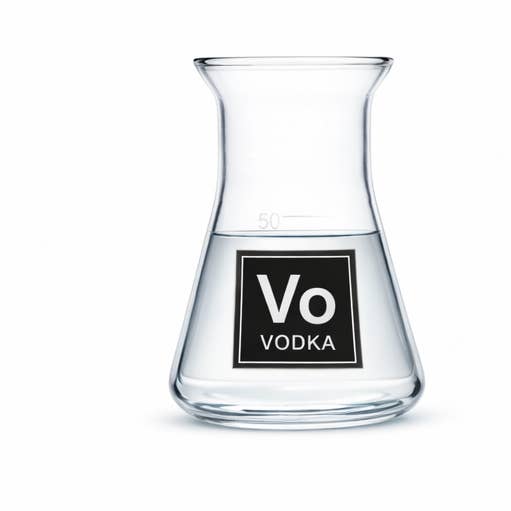 Erlenmeyer Vodka Shotglas | 80 ml | Borosilikatglas för wholesale av Ted Miller Innovation