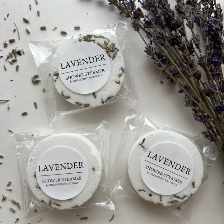 Unearthed Naturals - Wholesale Shower Steamer/Bomb - Lavender Shower Steamers | Botanical Aromatherapy
