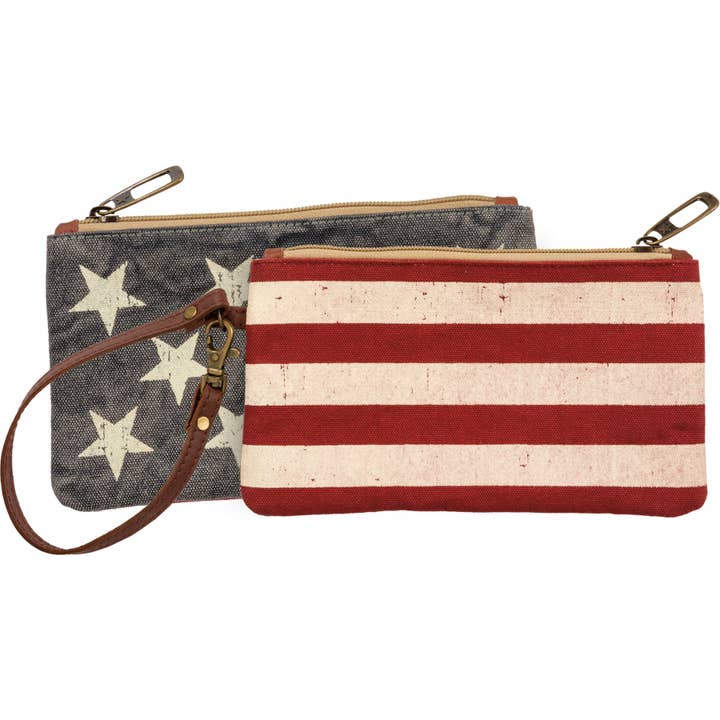 Stars Stripes Wristlet for wholesale by Primitives by Kathy