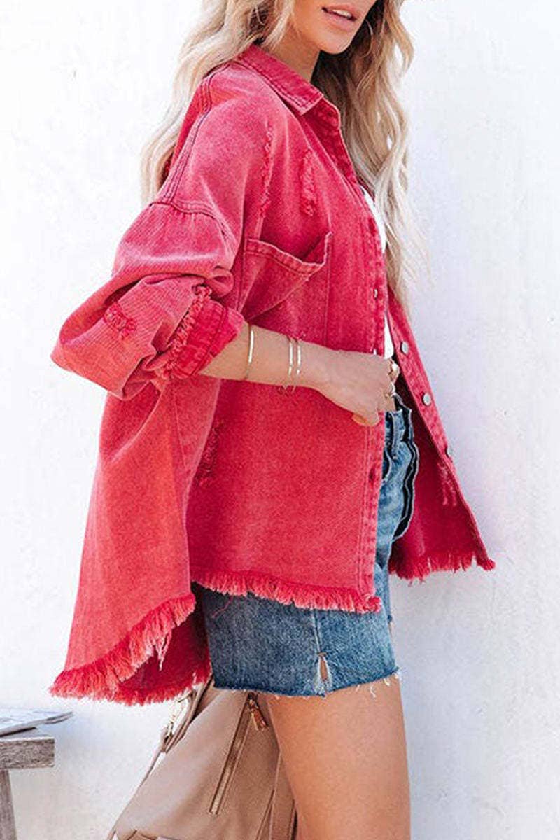 Sweetkama - Wholesale Jacket - Women's - Long Sleeves Solid Color Ladies Daily Coat 580208