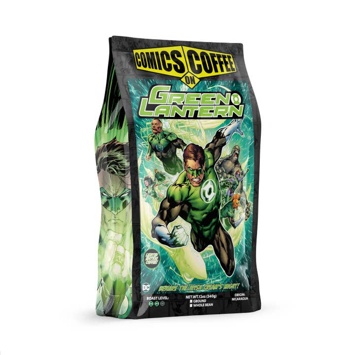 Green Lantern: Irish Cream 12oz Coffee for wholesale by Comics On Coffee