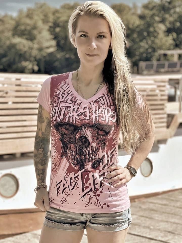 Fact of Life Maglietta da donna "Labyrinth" GS-09 rosa per la vendita all'ingrosso da parte di Fact of Life