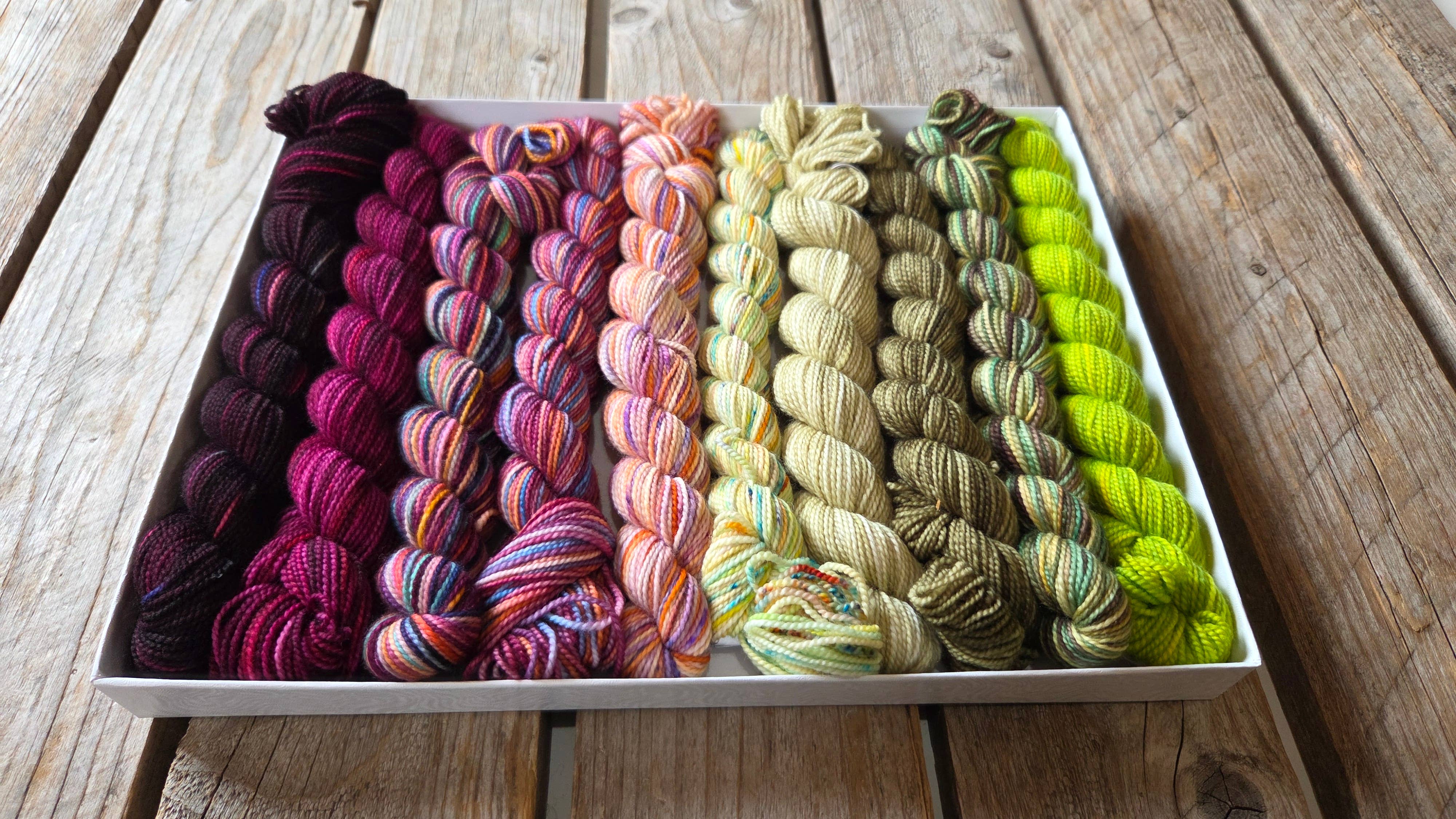 Koigu Wool Designs - Wholesale Yarn - Wibbly-Wobbly Scarf Mini Skein Sets (LYS DAY 2026)1