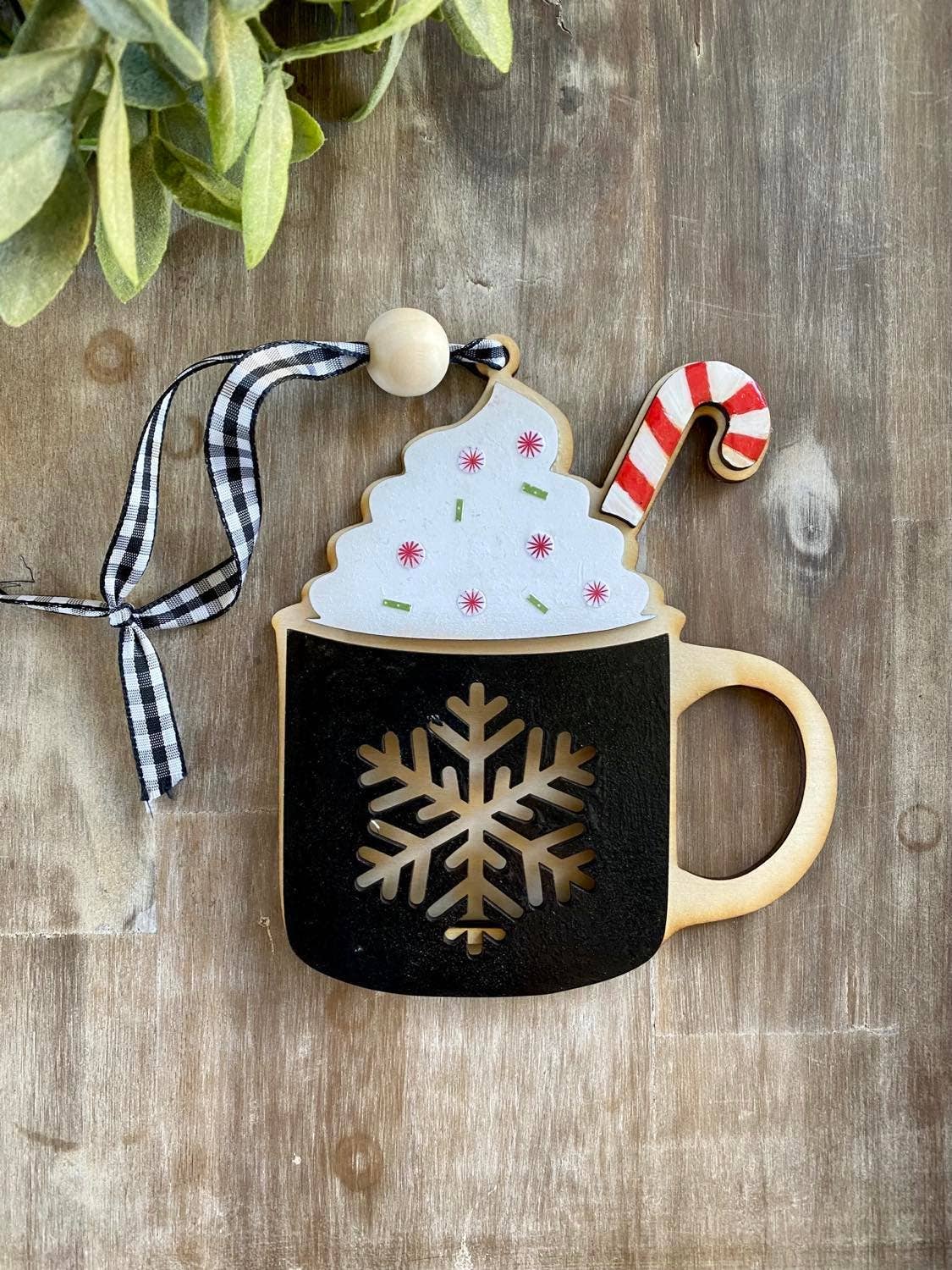 True Life Concepts - Wholesale Ornament - Snowflake coffee gift card holder ornament cafe bistro gifts3