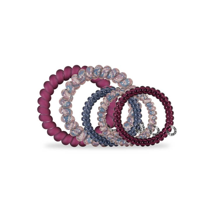 TELETIES - Wholesale Hair Tie - Spiral Hair Coils | Mix Pack | Purple Haze Hair Ties1