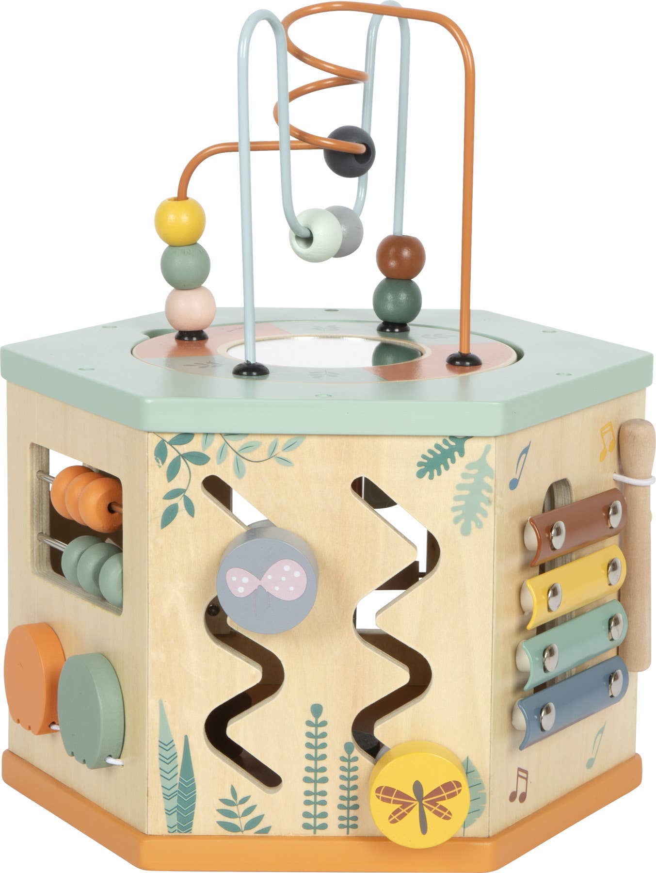 small foot - Wholesale Wood Toy - Kids - 7 Sided Motor Skills Cube “Safari” | Motor Skills | Wooden Toys9